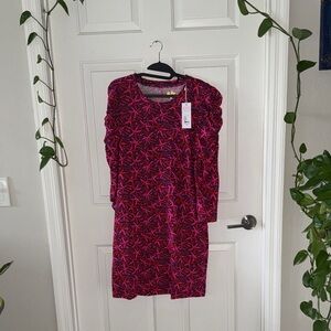 Lilly Pulitzer Pink and Black Long Sleeve Dress